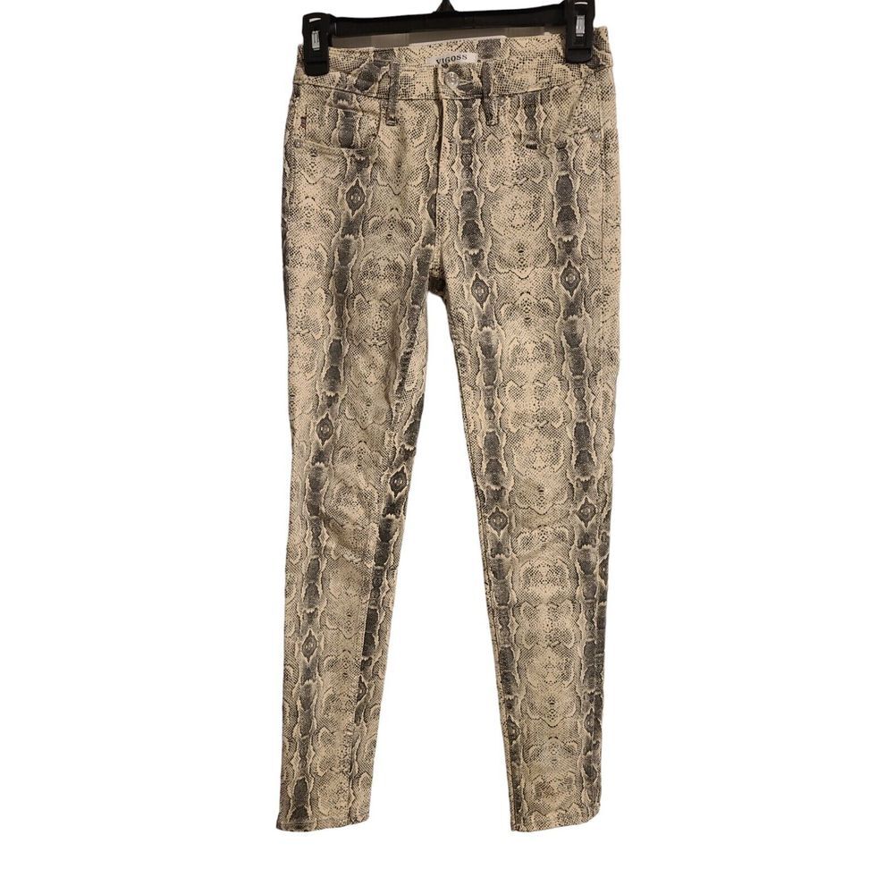 Vigoss Jeans Womens W24 snake skin Marley Skinny Jean